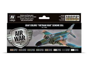 Added Vallejo Air war color Series USAF Colors Vietnam War Scheme Sea