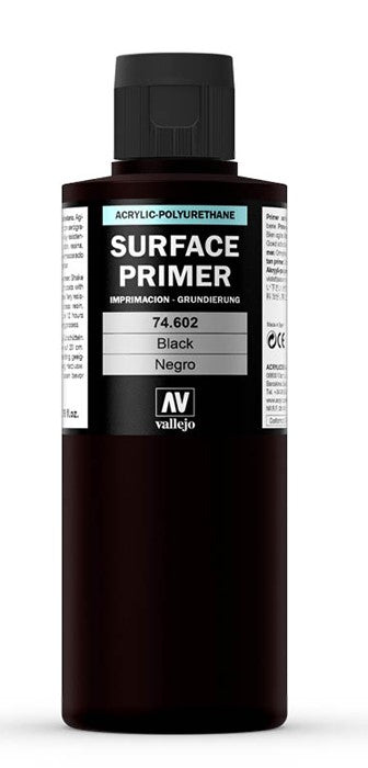 Surface primer's Vallejo Black 200ml – M&C Model Painting