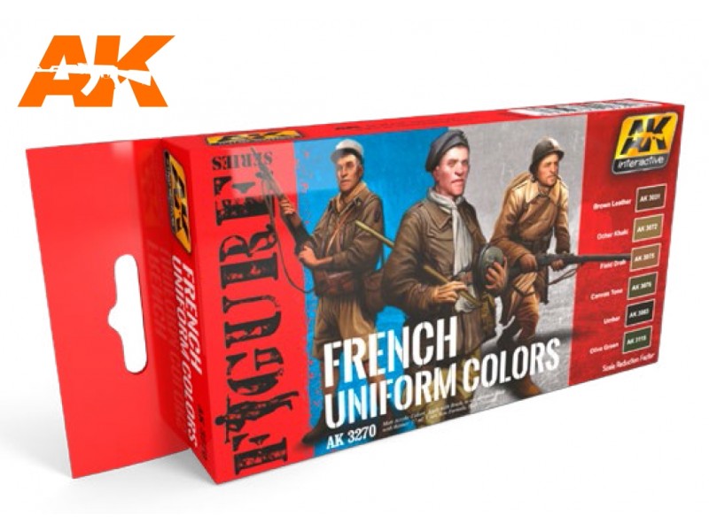 AK Interactive Figure series sets French Uniform colors