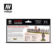 Vallejo model color paint sets British Infantry Napoleonic Wars set (Warlord games)