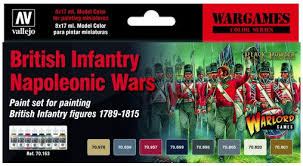 Vallejo model color paint sets British Infantry Napoleonic Wars set (Warlord games)