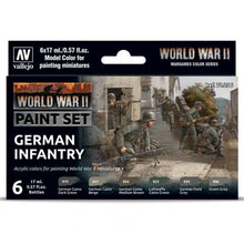 Load image into Gallery viewer, Vallejo World War2 paint set German Infantry