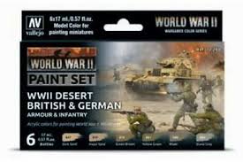 Vallejo World War2 paint set Desert Britsh&German Armour/Infantry
